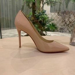 2020 35.5, 36.5, 37.5 high heels,Classic designer patent leather high heels, nude fashion high heels, designer red heels
