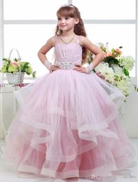 Formal Floor Length Flower Girl Dress Girl Clothing Princess Brithday Long Sleeve Lolita Ball Gown Kids Dresses