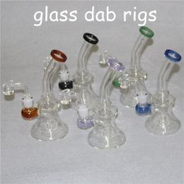 glass waterpipe hookahs Beaker Bongs 7.4inches dab rigs with quartz banger nails smoking pipe oil rig smoke accessories