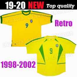 1994 1998 2002 Brasil home jersey 93 94 98 02 Brasil retrô camisas clássicas Carlos Romário Ronaldo Ronaldinho Jersey camisa de futebol