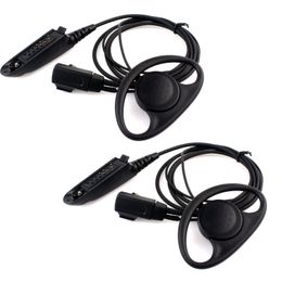 2pcsMulti-Pin D-Shape Earpiece Headset for Motorola GP328 GP320/340 GP640 HT1250