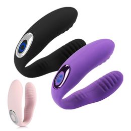 Toys Couples USB Rechargeable G-spot Vibrators for Women Waterproof Clitoral Dildo Vibrator 10 Speed U Shape Sex Product Good quality