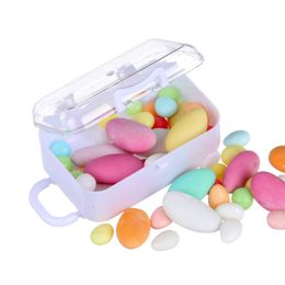 Clear Mini Travel Suitcase Candy Box Baby Shower Gifts Wedding Favours Party Table Decoration Supplies