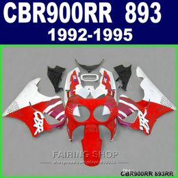 Marka Yeni Fairing Kit HONDA CBR900RR CBR 893 1992-1995 Siyah Kırmızı Alevler Kuru CBR 900 RR 09 10 11 OP00