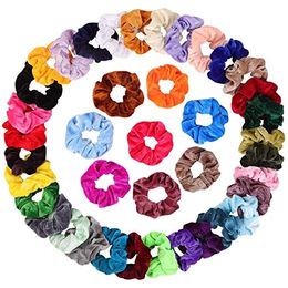 2019 Hot 36 Styles Hair Scrunchies Velvet Elastics Hair Ties Scrunchy Bands Hair Bands Ponytail Holder Women Girls Fashion Accessories