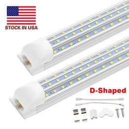 2 3 4 5 8Ft led tube lights V-Shape D Shape Lights Triple Row Integration LED t8 Cold 270 degree beam angle bulbs