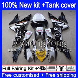 Body +Tank For KAWASAKI ZX1000 CC ZX 10 R ZX-10R 2004 2005 White Black Nice 214MY.27 ZX10R 04 05 ZX1000C 1000CC ZX 10R 04 05 ABS Fairings