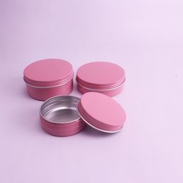 10ml 30ml 50ml 60ml Empty Pink Aluminum Jar Case Cosmetic Eyebrow Eyeliner Cream Gel Mascara Container Storage Tins 100pcs