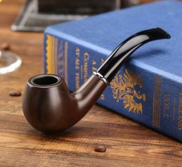 Wood-like pipe bending short pole matching metal cigarette pot