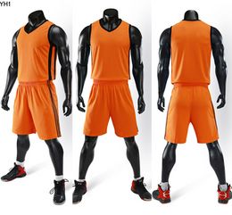 2019 New Blank Basketball jerseys printed logo Mens size S-XXL cheap price fast shipping good quality A006 Orange OG003nQ