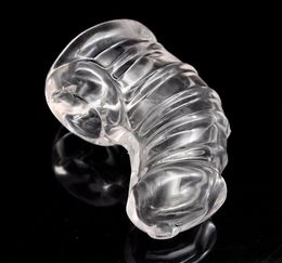Transparent Soft Male Chastity Belt Cock Cage Devices Sex Toys with For Men SM Fetish Product