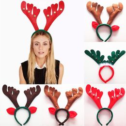 Christmas Decorations Christmas Antler Hair Bands Red Non Woven Headband Holiday Party Birthday Party Supplies 50pcs