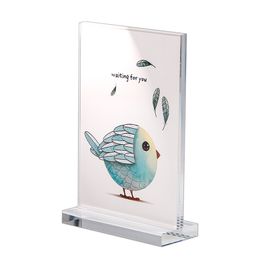 Phone Exhibition Advertising Poster Rack Table Sign Holder Acrylic Block Menu Card Stand Desktop Price Info Label Frame Stand A5