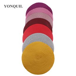 Multiple color 25 CM round fascinators bases for women DIY Hair accessories ladies millinery hat base fascinator 12pcs/lot SYB35