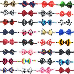 Pet Dog Cat Necklace Adjustable Cat Collar Dogs Accessories Pet Dog Cat Bow Tie Puppy YQ01217