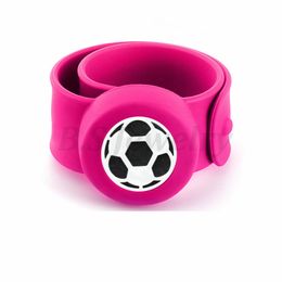 soccer football 25mm Diffuser locket Kids Mosquito Repellent Bracelet Essential Oil Diffuser Locket Stretchable Silicone Slap Bracelet