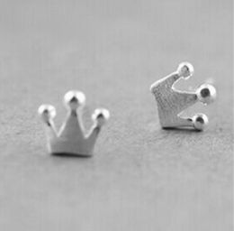 925 Sterling Silver Mini Crown Ohrstifte für Mädchen Kinder Schmuck Schöne gute Freundin süße Hengste Ohrringe Geburtstagsgeschenke