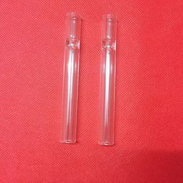 Newest Transparent Pyrex Glass One Hitter Pipe Filter Tube Cigarette Holder Tips Portable Innovative Design Mouthpiece For Smoking Tool DHL