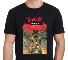 Summer New Berserk Japanesse Anime Movie War Men Black T-Shirt Size S-M-L-XL-XXL High Quality Casual Clothing