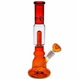 Glass Bongs Hookahs Pipes Joint 14.4mm Oil Rigs Glass Bong Bowl Downstem Arm-Tree Perc In Stock 29cm Smoking Water Pipe