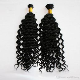 quality Brazilian Hair 400g Human Hair Braids Bulk Deep Wave Without Weft Wet Wavy braiding hair bulk