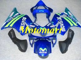 Injection Mould Fairing kit for HONDA CBR600F4I 01 02 03 CBR 600 F4I 2001 2002 2003 ABS Cool blue Fairings set+gifts HJ02