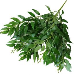 Artificial leaves bouquet fake willow jungle wedding backdrop decoration christmas faux foliage party home decor plant Xmas Free Delivery