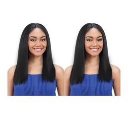 hot ladies shoulder length short cut bob straight wigs brazilian hair simulation human hair shoulder length bob style wig with middle part