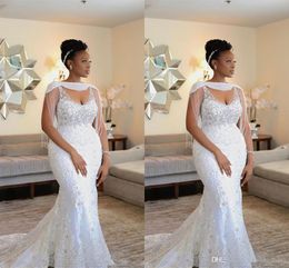 African Luxurious Wedding Dress With Wrap Beading Crystal Woman Dress Ballgown Small Tail Bridal Wedding Dress Customized Ladies Dresses