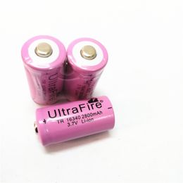 CR123A 16340 2800mAh 3.7V Rechargeable lithium battery Outdoor flashlight battery Sight battery Colour is pink