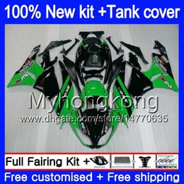 Body +Tank For KAWASAKI ZX636 ZX-6R 2009 2010 2011 2012 206MY.6 Stock green ZX 636 600CC 6 R ZX-636 ZX600 ZX 6R ZX6R 09 10 11 12 Fairings