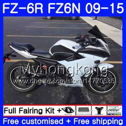 Body For YAMAHA FZ6N FZ-6R 2009 2010 2011 2012 2013 2014 2015 239HM.28 FZ 6R FZ6 R FZ 6N FZ6R 09 10 11 12 13 14 15 Fairings Gloss white hot