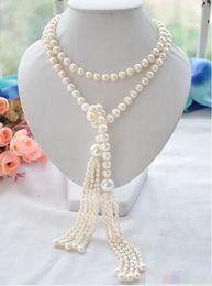 Wholesale wholesale new style 50 "10mm white round freshwater pearl necklace