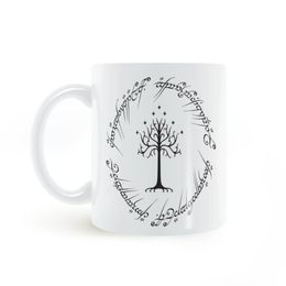 Lord of the rings inspired white tree of gondor Mug Coffee Milk Ceramic Cup Creative DIY Gifts Home Decor Mugs 11oz C230