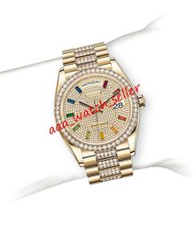 3 Colours luxury lady watches master Day-date 128349 M128349 178274 diamond dial mechanical movement president bracelet women iced out watch