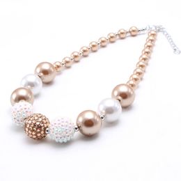 Adorable Baby Girls Chunky Beads Necklace Fashion Kids Child Toddler Bubblegum Beaded Necklace Charm Chunky Jewellery