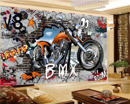 3d Home Wallpaper Cool Retro Motorcycle Indoor TV Background Wall Decoration Mural Wallpaper