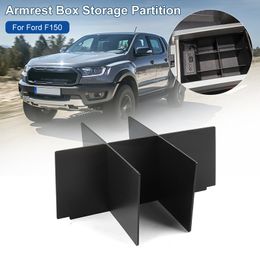 ABS Black Armrest Box Storage Box Storage Partition For Ford F150 2009-2014 Car Interior partition Accessories