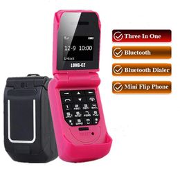 Original Smallest Flip Mobile Phones LONG-CZ J9 0.66" CellPhone Wireless Bluetooth Dialer Magic Voice Change FM SOS Celulars For children