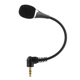 Mini 3.5mm Jack Flexible Capacitance Microphone Mic for Mobile Phone PC Laptop Notebook