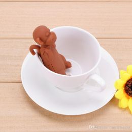 Silicone Monkey Shape Tea Strainer Cute Animal Loose Leaf Herb Filter Small Mug Cup Tea Infuser