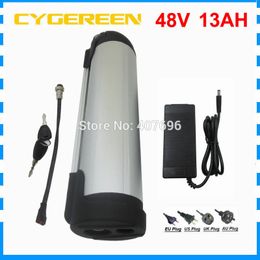 500W 48V 13ah Water Bottle battery 48V li-ion ebike battery 13AH fit Bafang BBS02 750W 20A BMS 54.6V 2A Charger