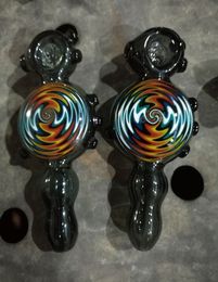 Vintage Glass Smoking Pipe Colourful Screen Water Dab Oil Burner Rigs Spoon Pipe original factory can pur customer logo by DHL UPS