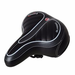 #H40 Comfortable Wide Big Wide Saddle Bum Bike Bicycle Gel Cruiser Extra Sporty Soft Pad Seat Suitable