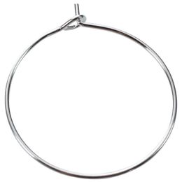 100 SP Wine Glass Charm Rings//Earring Hoops 40x35mm