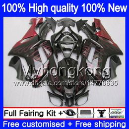 Body+8Gifts For KAWASAKI ZX 6R 6 R 600CC ZX636 2007 2008 Sale Red flames 209MY.8 ZX-636 ZX600 600 ZX6R 07 08 ZX 636 ZX-6R 07 08 Fairings