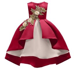 Designer Baby Girl Dresses layered sweet girls dress Princess Flowers Wedding Birthday Baby Party Flowers Dress 3 Colours