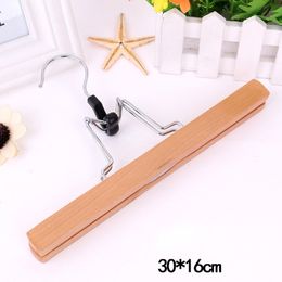 Natural Wood Dress Clip Pants Hanger Clip Seamless Slip-resistant Wooden Clothing Store Display Storge Hanger Rack