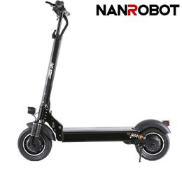 NANROBOT D4+ 10" 2000W Motor Powerful Adult Electric Scooter Lightweight Foldable 37 Miles Long Range Speed 37 MPH