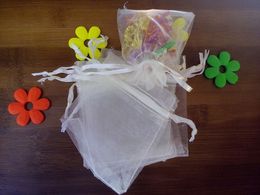 20*30cm 100pcs Organza Bag white Drawstring bag Jewellery packaging bags for tea/gift/food/candy small transparent pouch Yarn bag